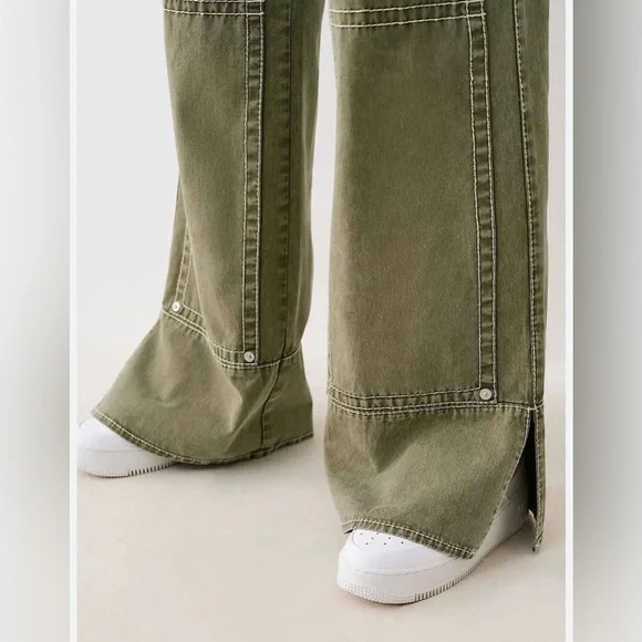 True Religion Bobbi Big T Baggy Carpenter Pant Kalamata 27 - Picture 4 of 8